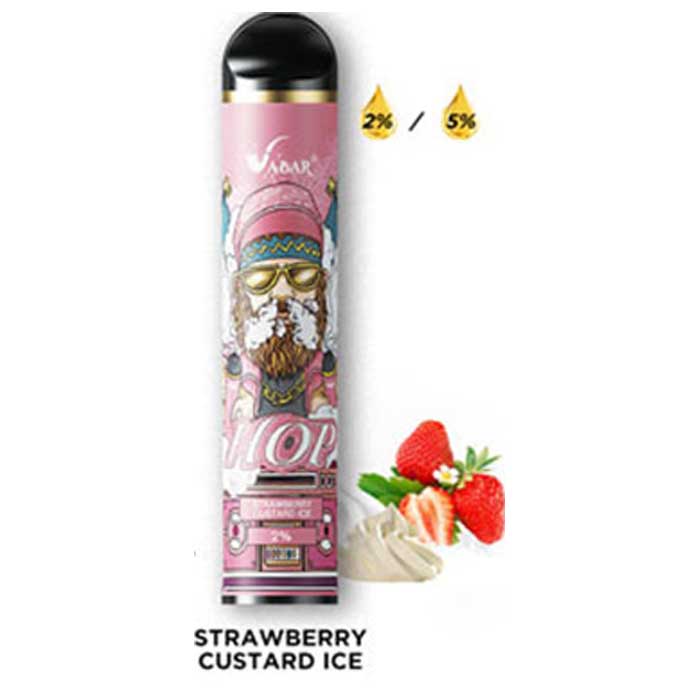 Strawberry Custard Ice Vabar HOP Disposable Vape - 2000 Puffs